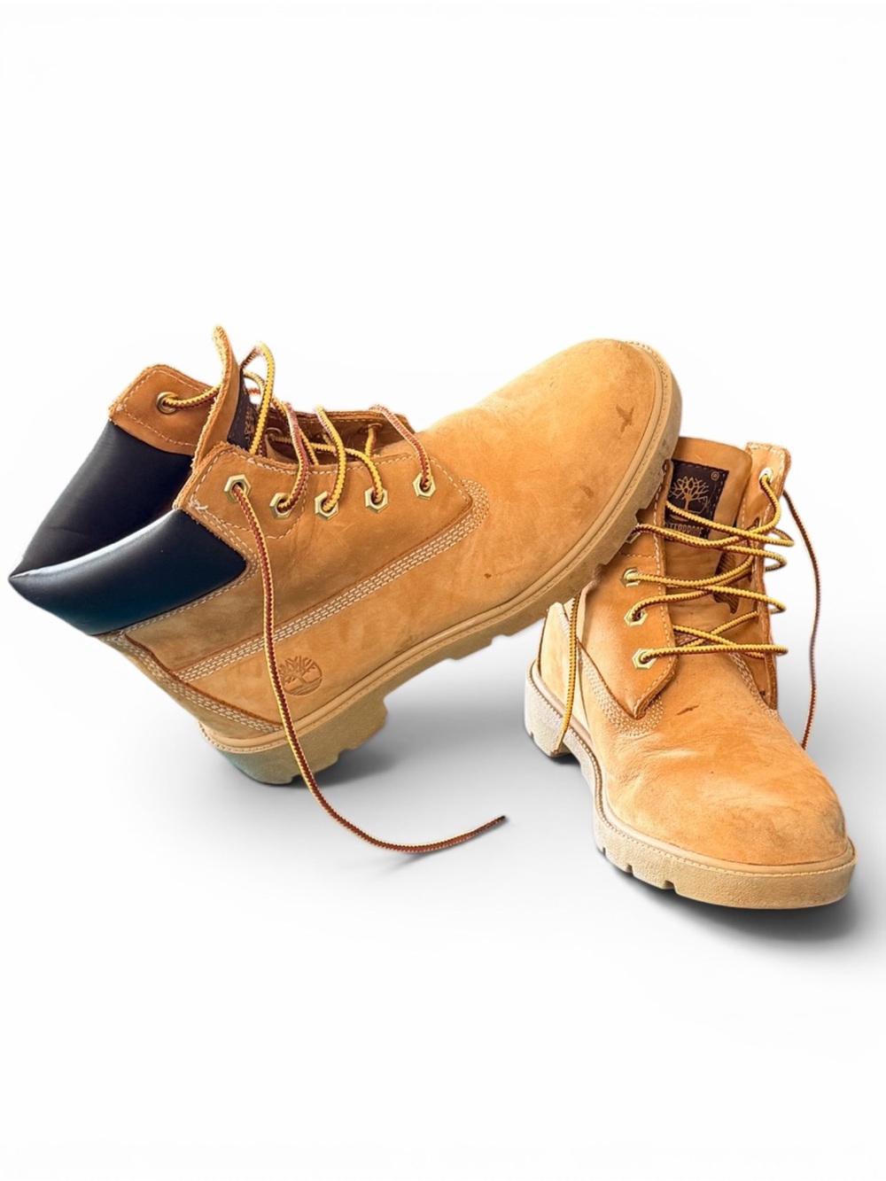 Timberland Wheat Nubuck Kids Lace-Up Work Boots